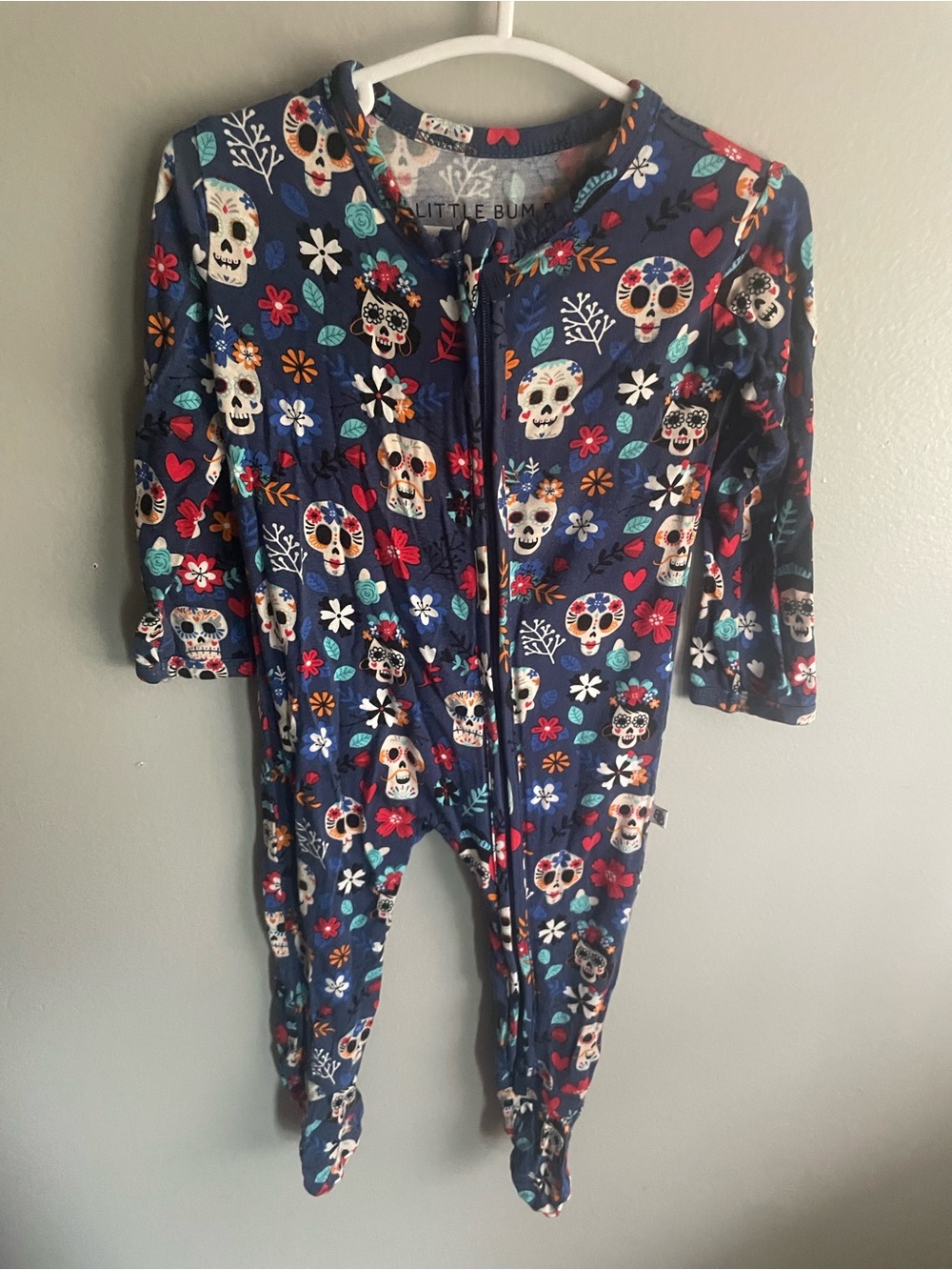 9/12 Months Little Bum Bums Skelebrate Footie